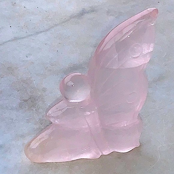 FAIRY ROSE QUARTZ CRYSTAL CARVED GEMSTONE NEW HEALING STONE UNCONDITIONAL LOVE - Picture 9 of 12